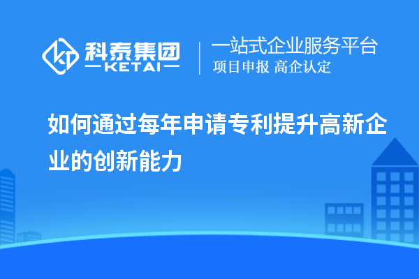 如何通過每年申請專利提升高新企業的創新能力