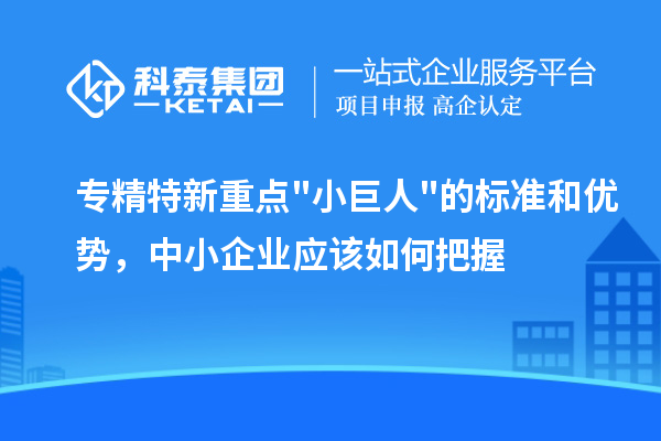 專精特新重點小巨人的標準和優勢，中小企業應該如何把握