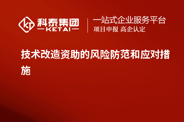 技術改造資助的風險防范和應對措施