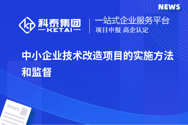 中小企業(yè)技術(shù)改造項(xiàng)目的實(shí)施方法和監(jiān)督