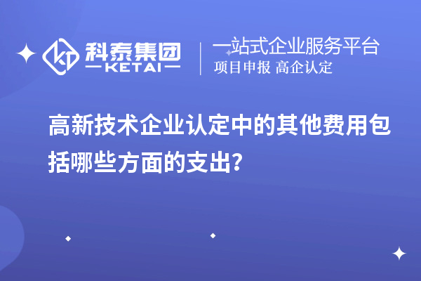 高新技術企業認定中的其他費用包括哪些方面的支出？