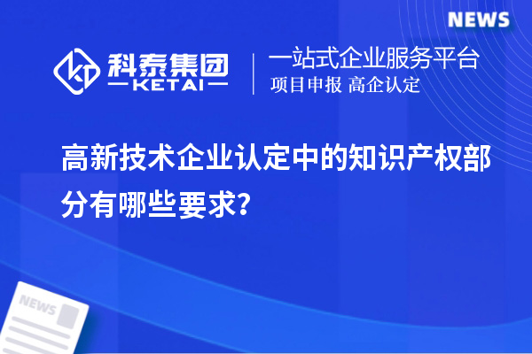 高新技術企業認定中的知識產權部分有哪些要求？