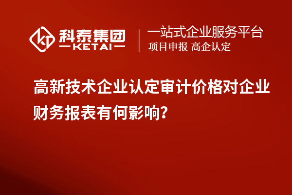 高新技術(shù)企業(yè)認(rèn)定審計(jì)價(jià)格對(duì)企業(yè)財(cái)務(wù)報(bào)表有何影響？