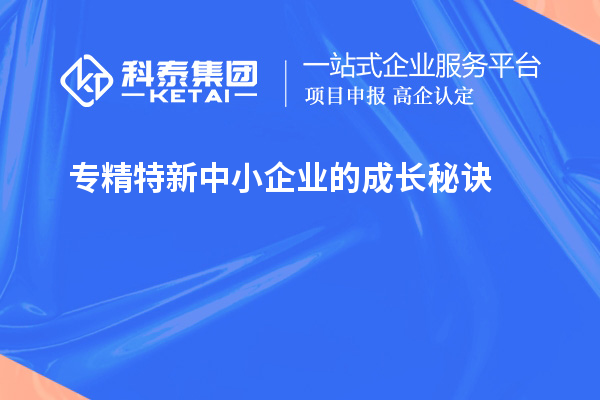 專精特新中小企業的成長秘訣