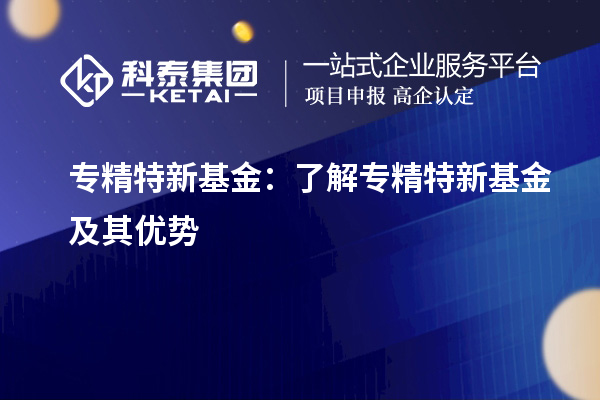 專精特新基金：了解專精特新基金及其優勢