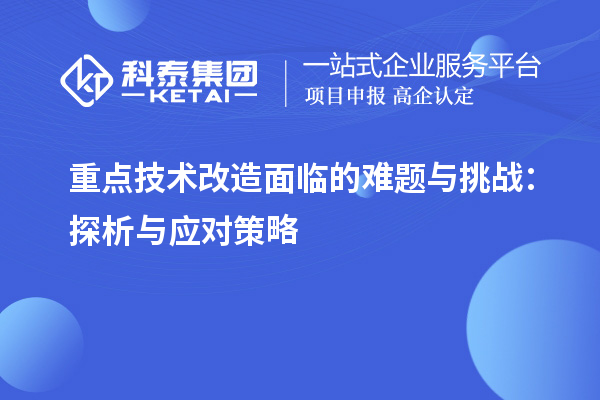 重點技術改造面臨的難題與挑戰：探析與應對策略		 		