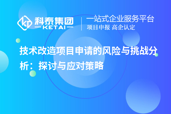 技術改造項目申請的風險與挑戰分析：探討與應對策略		 		