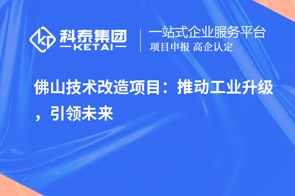 佛山技術改造項目：推動工業升級，引領未來