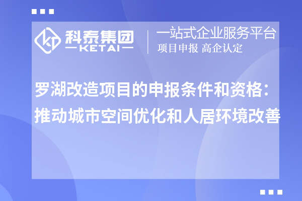 羅湖改造項目的申報條件和資格：推動城市空間優化和人居環境改善