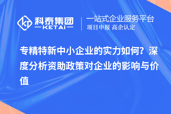 專精特新中小企業(yè)的實(shí)力如何？深度分析資助政策對(duì)企業(yè)的影響與價(jià)值