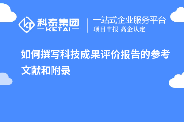 如何撰寫科技成果評價報告的參考文獻和附錄