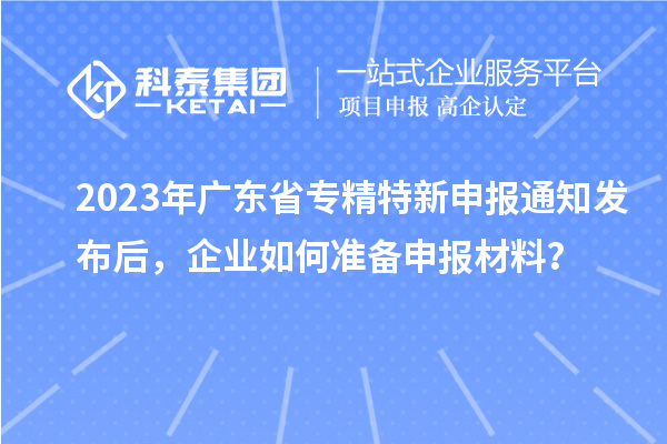 2023年廣東省專精特新申報(bào)通知發(fā)布后，企業(yè)如何準(zhǔn)備申報(bào)材料？