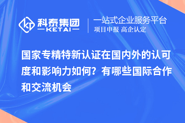 國家專精特新認證在國內外的認可度和影響力如何？有哪些國際合作和交流機會