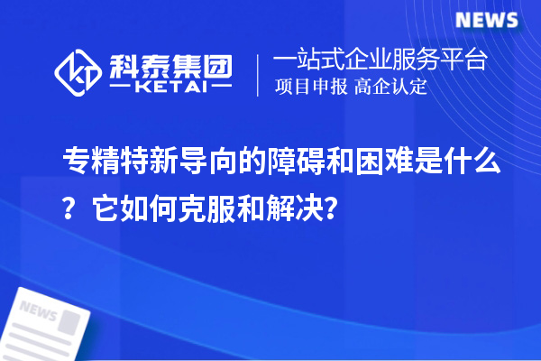 專精特新導(dǎo)向的障礙和困難是什么？它如何克服和解決？