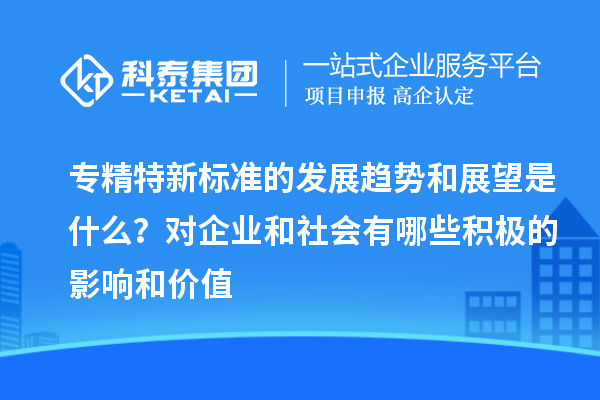 專精特新標準的發展趨勢和展望是什么？對企業和社會有哪些積極的影響和價值