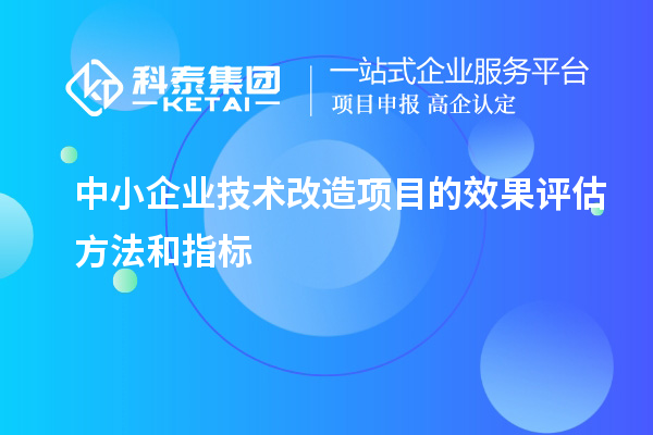 中小企業技術改造項目的效果評估方法和指標