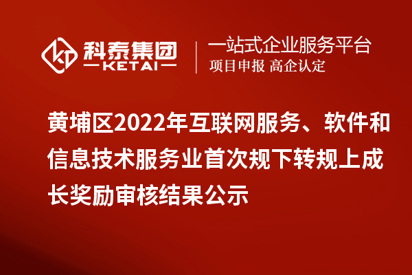 黃埔區(qū)2022年互聯(lián)網(wǎng)服務(wù)、軟件和信息技術(shù)服務(wù)業(yè)首次規(guī)下轉(zhuǎn)規(guī)上成長(zhǎng)獎(jiǎng)勵(lì)（現(xiàn)代服務(wù)業(yè)10條2.0）審核結(jié)果公示