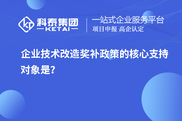 企業技術改造獎補政策的核心支持對象是？