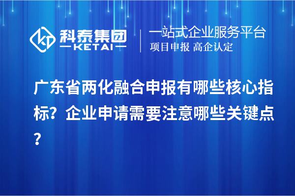 廣東省兩化融合申報有哪些核心指標？企業申請需要注意哪些關鍵點？