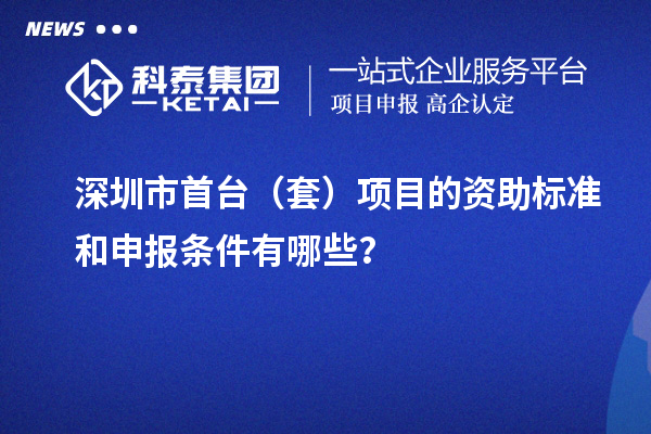 深圳市首臺（套）項目的資助標準和申報條件有哪些？