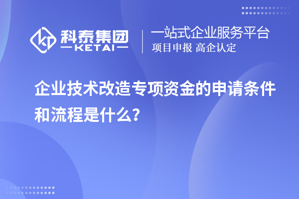 企業技術改造專項資金的申請條件和流程是什么？