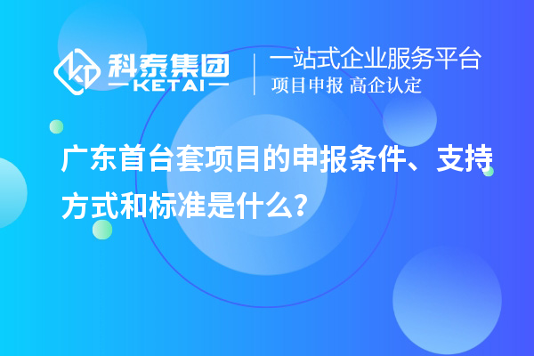 廣東首臺(tái)套項(xiàng)目的申報(bào)條件、支持方式和標(biāo)準(zhǔn)是什么？