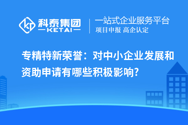 專精特新榮譽：對中小企業發展和資助申請有哪些積極影響?