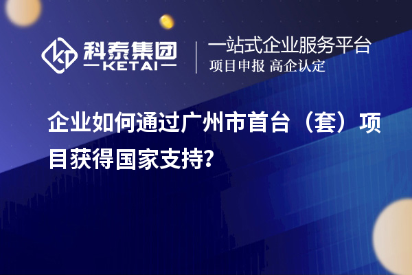 企業(yè)如何通過廣州市首臺（套）項目獲得國家支持？