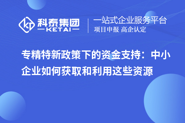 專精特新政策下的資金支持：中小企業(yè)如何獲取和利用這些資源