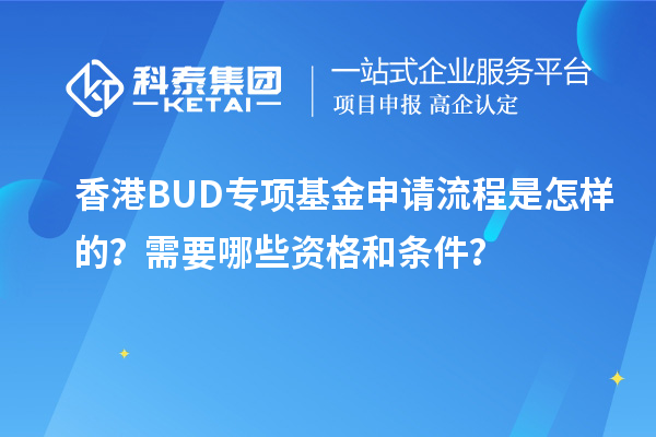 香港BUD專項基金申請流程是怎樣的？需要哪些資格和條件？