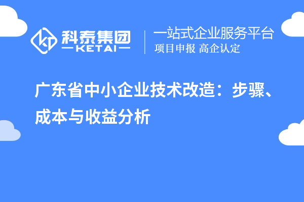 廣東省中小企業技術改造：步驟、成本與收益分析