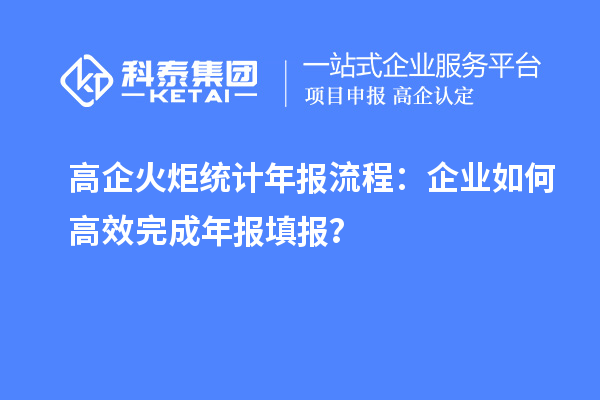 高企火炬統計年報流程：企業如何高效完成年報填報？