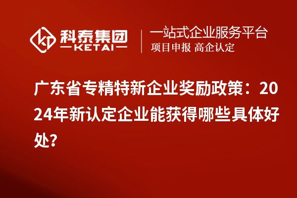 廣東省專精特新企業獎勵政策：2024年新認定企業能獲得哪些具體好處？