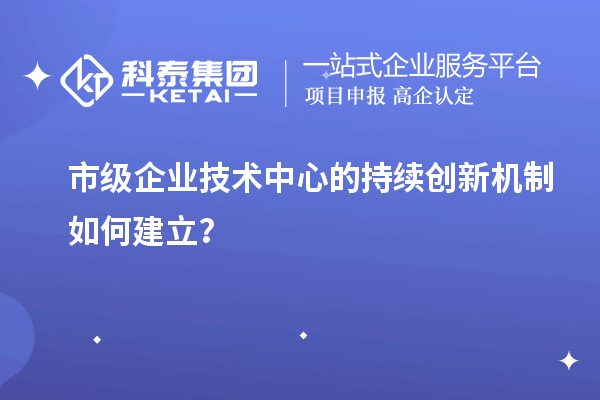 市級企業技術中心的持續創新機制如何建立？