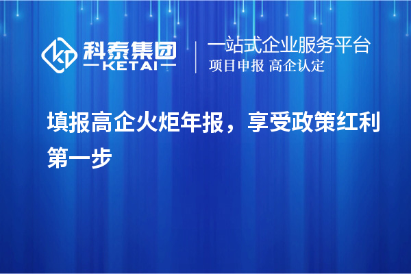 填報(bào)高企火炬年報(bào)，享受政策紅利第一步