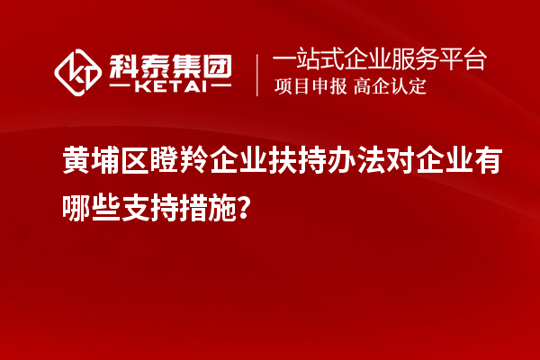 黃埔區(qū)瞪羚企業(yè)扶持辦法對企業(yè)有哪些支持措施？