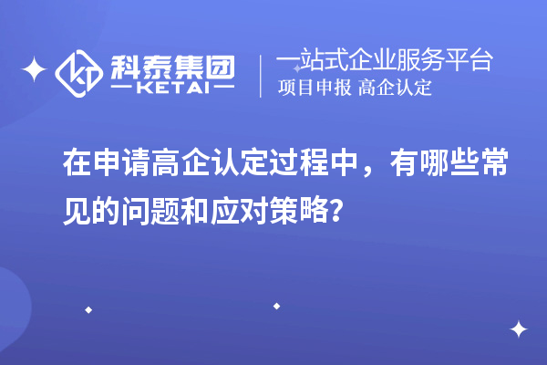 在申請(qǐng)高企認(rèn)定過程中，有哪些常見的問題和應(yīng)對(duì)策略？