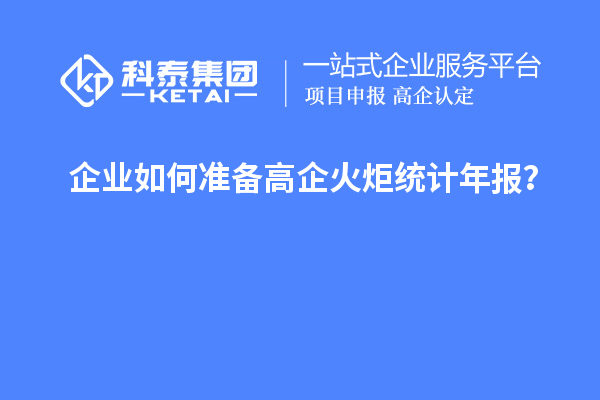 企業如何準備高企火炬統計年報？