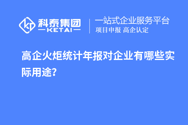 高企火炬統計年報對企業有哪些實際用途？