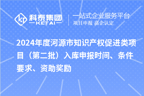 2024年度河源市知識產(chǎn)權(quán)促進(jìn)類項(xiàng)目（第二批）入庫申報(bào)時(shí)間、條件要求、資助獎(jiǎng)勵(lì)