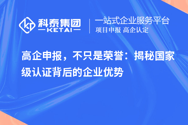 高企申報，不只是榮譽(yù)：揭秘國家級認(rèn)證背后的企業(yè)優(yōu)勢