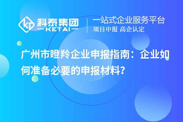 廣州市瞪羚企業申報指南：企業如何準備必要的申報材料？