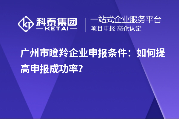 廣州市瞪羚企業申報條件：如何提高申報成功率？