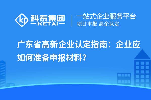 廣東省高新企業認定指南：企業應如何準備申報材料？