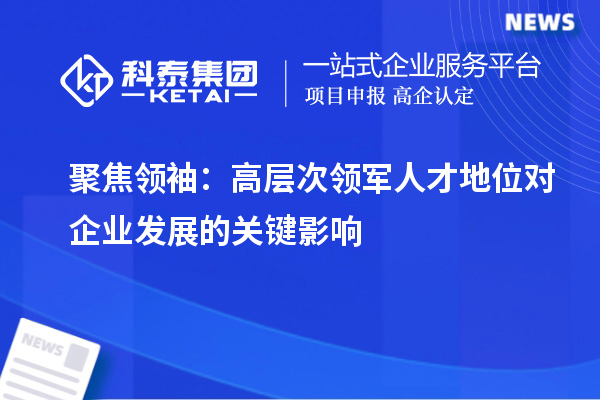 聚焦領袖：高層次領軍人才地位對企業發展的關鍵影響