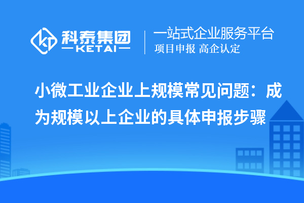 小微工業(yè)企業(yè)上規(guī)模常見問題：成為規(guī)模以上企業(yè)的具體申報步驟