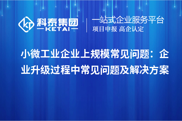 小微工業企業上規模常見問題：企業升級過程中常見問題及解決方案