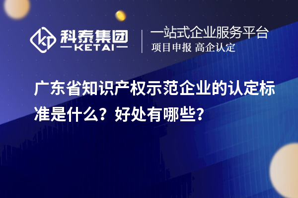 廣東省知識產權示范企業的認定標準是什么？好處有哪些？