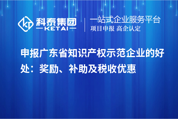 申報廣東省知識產(chǎn)權(quán)示范企業(yè)的好處：獎勵、補助及稅收優(yōu)惠