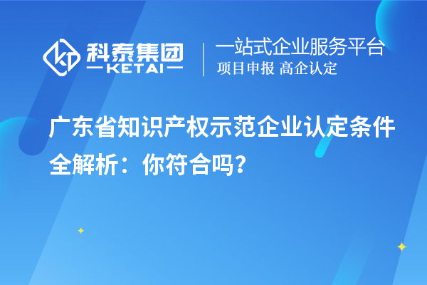 廣東省知識產權示范企業認定條件全解析：你符合嗎？